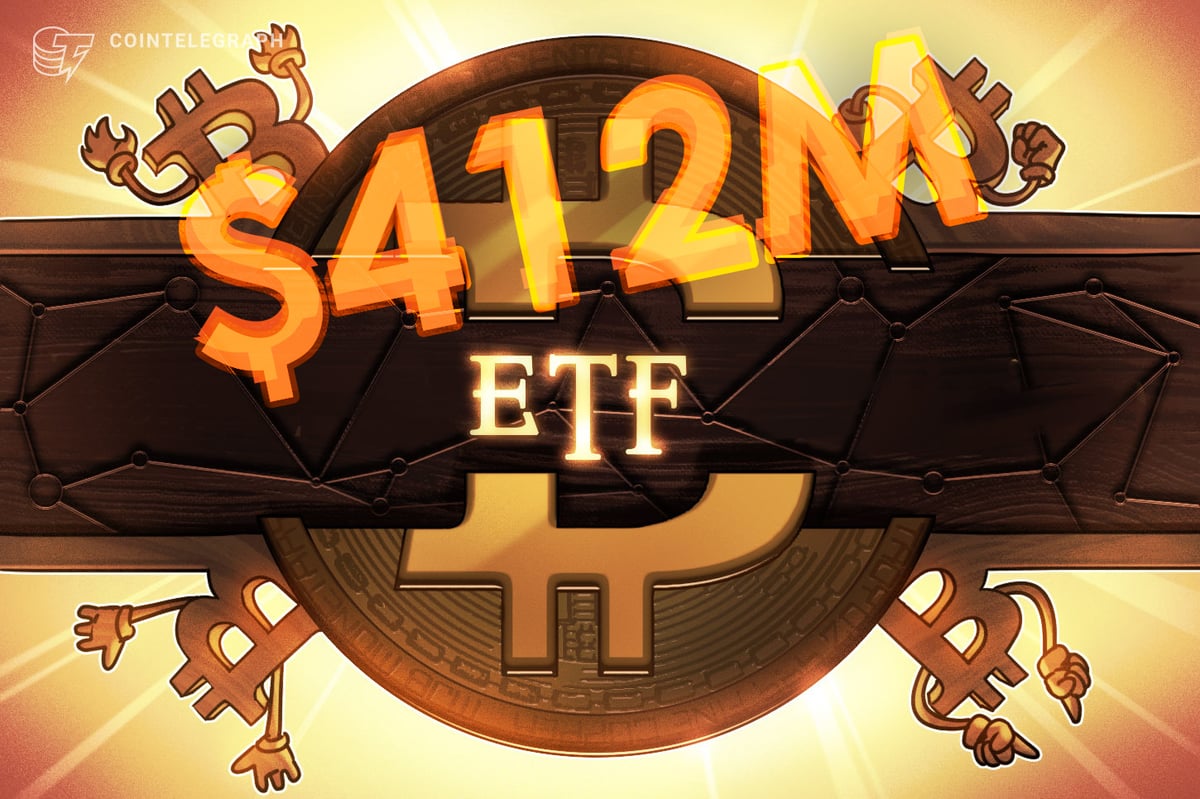 Spot Bitcoin ETFs Gain $411M as Goldman Files ETF Plan